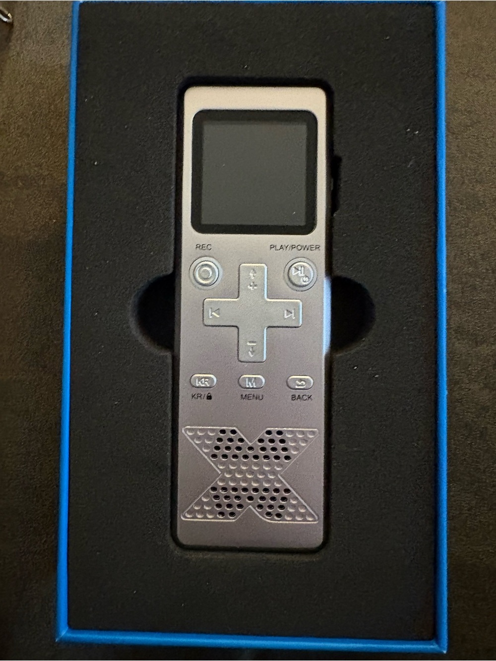 Silver Attorney Digital Portable Voice Recorder with Display New Condition